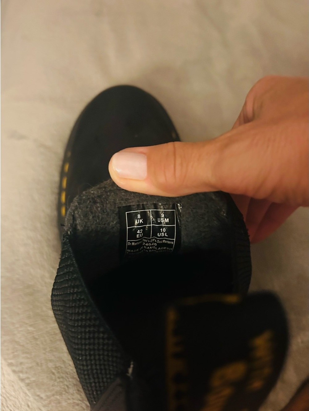 Dr. Martens Black Chelsea Boots with Yellow Stitching - Picture 5 of 5